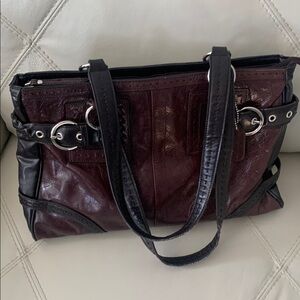 Chic Dark Chocolate and Brown Leather Handbag